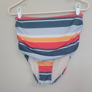 Nani Green White Blue Orange Red Bikini Swimsuit Bottoms Size M